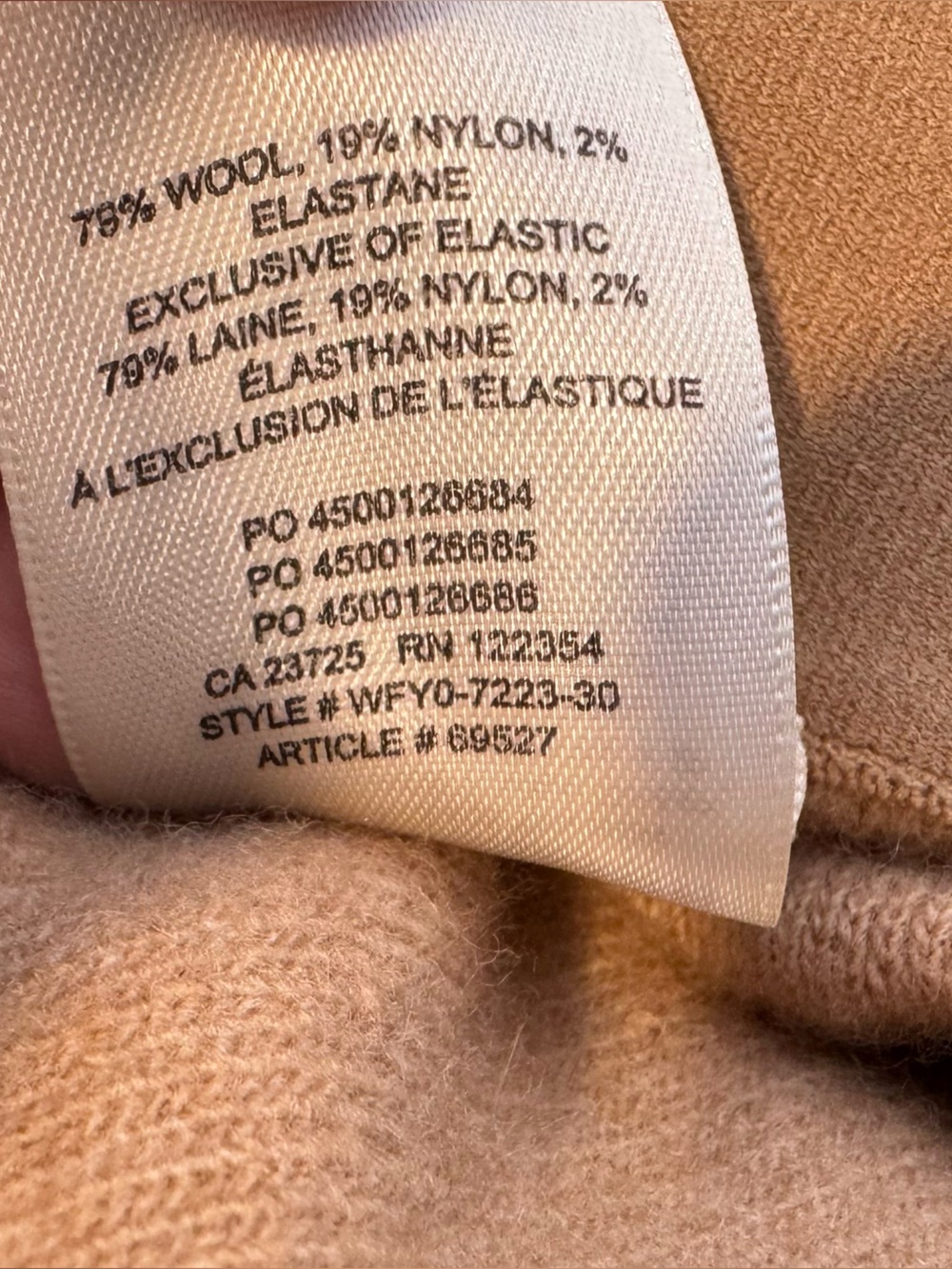 Babaton Johan Wool Blend Camel Knit Midi Skirt S Quiet Luxury Minimalist Office - Picture 7 of 7